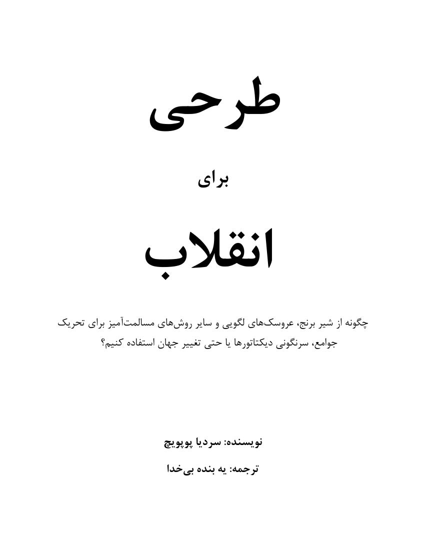 طرحی برای انقلاب - سردیا پوپویچ